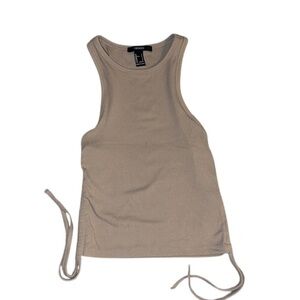 Forever 21 Beige Ribbed Tank Top